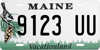 ME license plate 9123UU