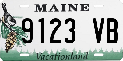 ME license plate 9123VB