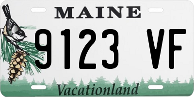 ME license plate 9123VF