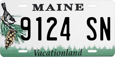 ME license plate 9124SN