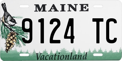 ME license plate 9124TC