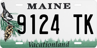 ME license plate 9124TK