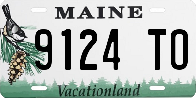 ME license plate 9124TO