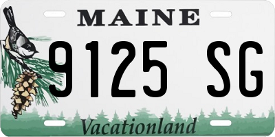 ME license plate 9125SG