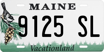 ME license plate 9125SL