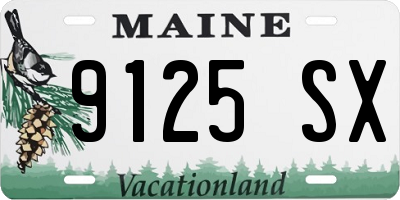 ME license plate 9125SX
