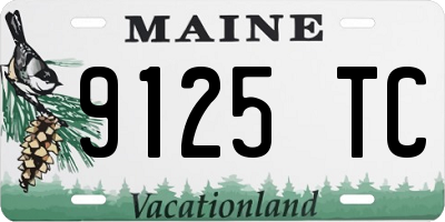 ME license plate 9125TC