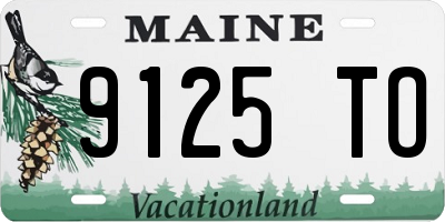 ME license plate 9125TO