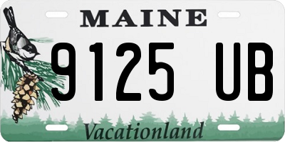 ME license plate 9125UB