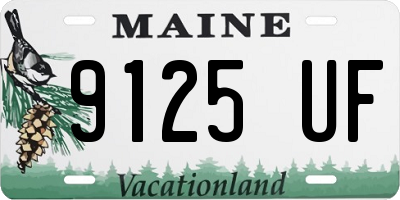 ME license plate 9125UF