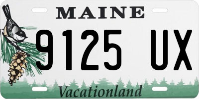 ME license plate 9125UX