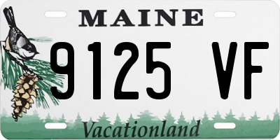 ME license plate 9125VF