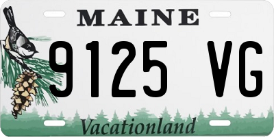 ME license plate 9125VG