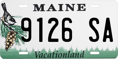 ME license plate 9126SA