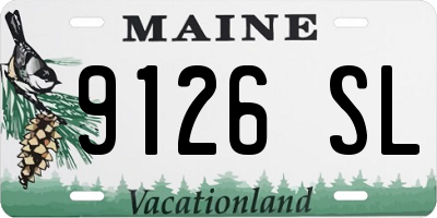 ME license plate 9126SL