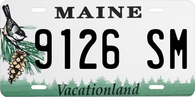 ME license plate 9126SM