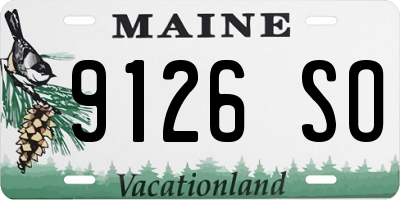 ME license plate 9126SO