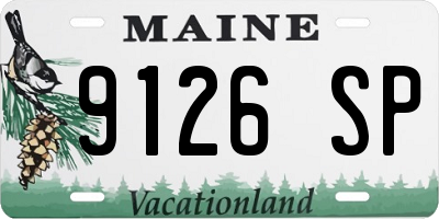ME license plate 9126SP