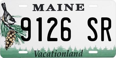 ME license plate 9126SR