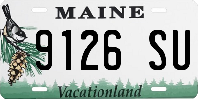 ME license plate 9126SU