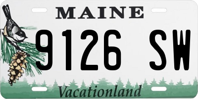 ME license plate 9126SW