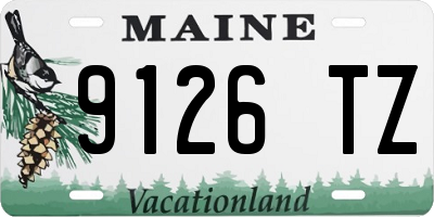 ME license plate 9126TZ