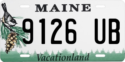 ME license plate 9126UB