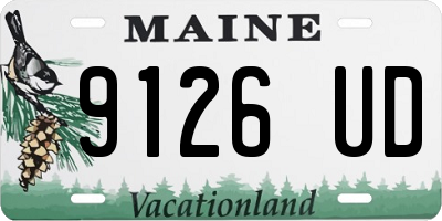 ME license plate 9126UD