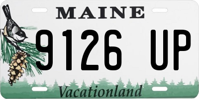 ME license plate 9126UP