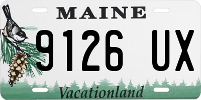 ME license plate 9126UX