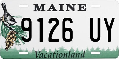 ME license plate 9126UY