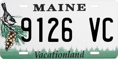 ME license plate 9126VC