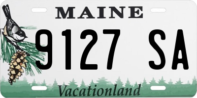 ME license plate 9127SA