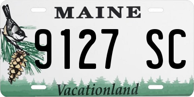 ME license plate 9127SC