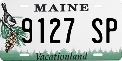 ME license plate 9127SP