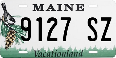 ME license plate 9127SZ