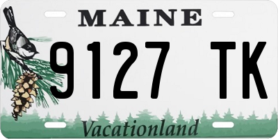ME license plate 9127TK