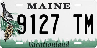 ME license plate 9127TM