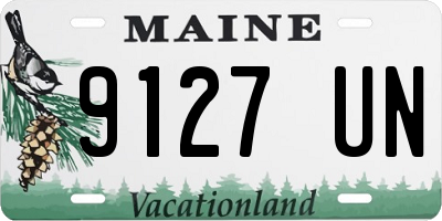 ME license plate 9127UN