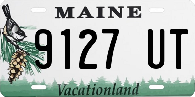 ME license plate 9127UT