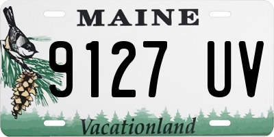 ME license plate 9127UV