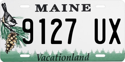 ME license plate 9127UX