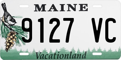 ME license plate 9127VC