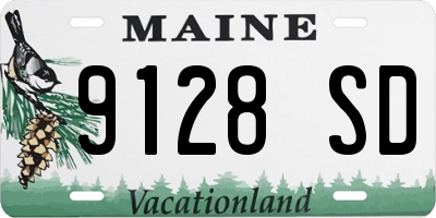 ME license plate 9128SD