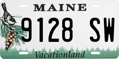 ME license plate 9128SW