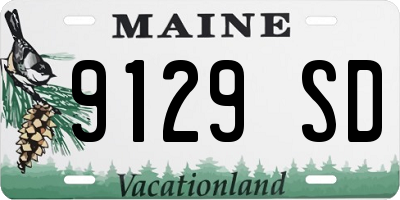 ME license plate 9129SD