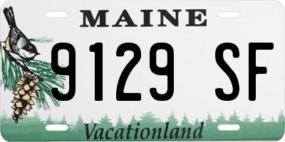 ME license plate 9129SF