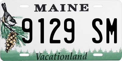 ME license plate 9129SM