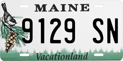 ME license plate 9129SN