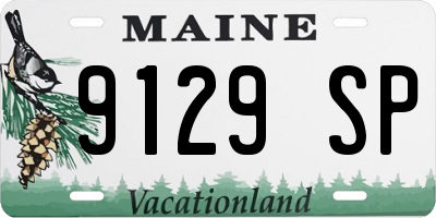 ME license plate 9129SP